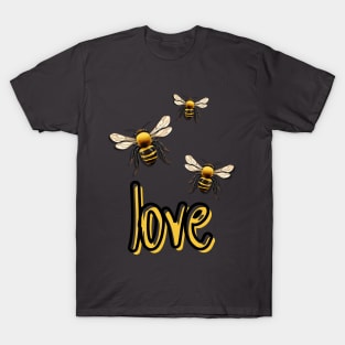 Three Bees | Nature | Love Bees T-Shirt